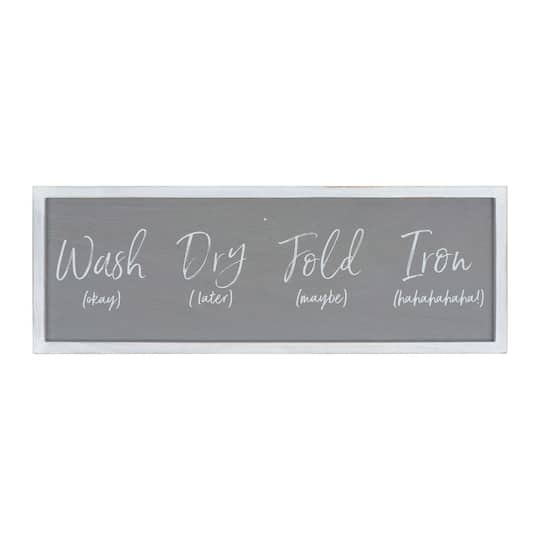 Hello Honey® Gray Wash Dry Fold Iron Funny Wood Framed Wall Décor